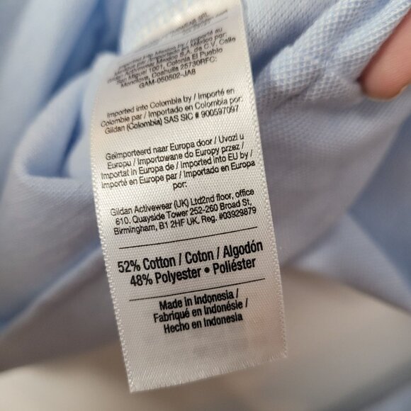 Prim + Preux Mens Light Blue Long Sleeve Button-Up Shirt XL Cotton/Poly Blend - Picture 5 of 6